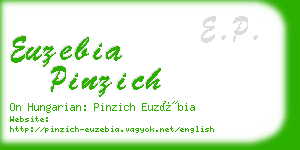 euzebia pinzich business card